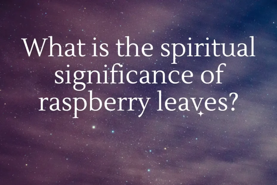 What is the spiritual significance of raspberry leaves?