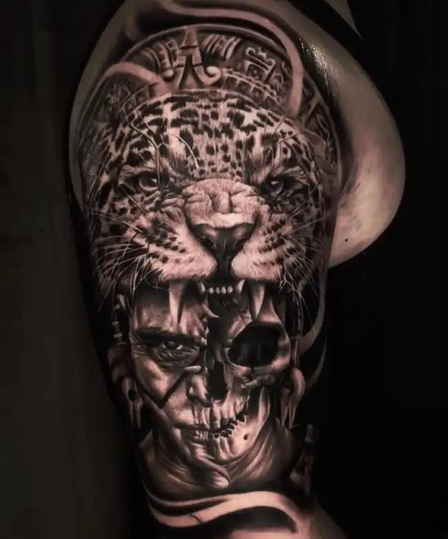 Aztec Jaguar Tattoo