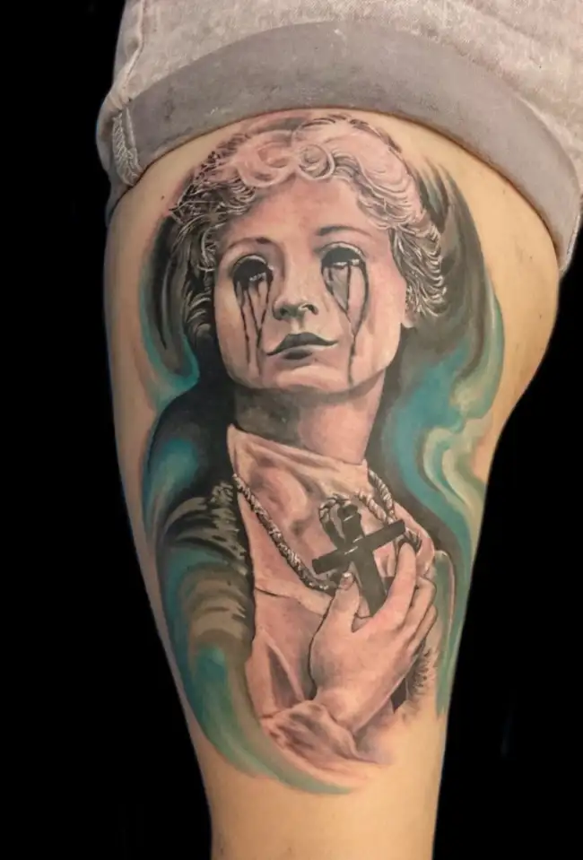 Crying Nun Tattoo