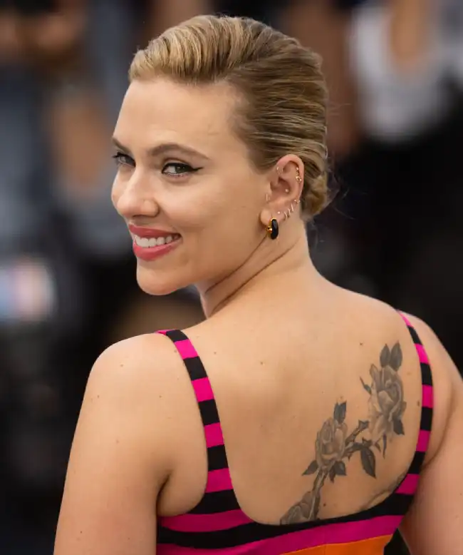 Scarlett Johansson's back tattoo