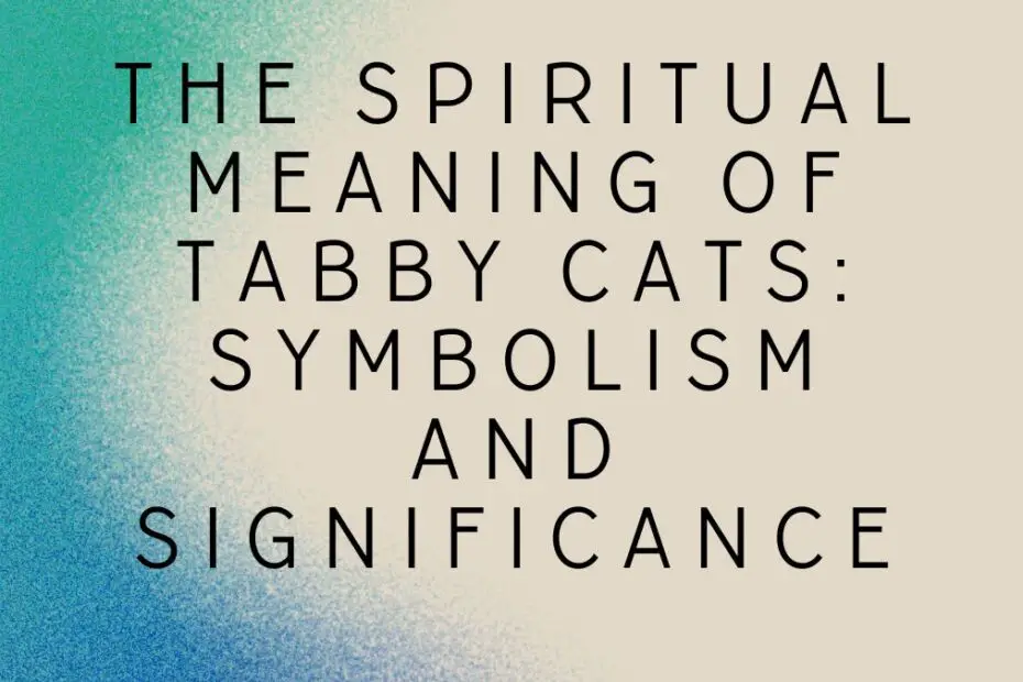 The Spiritual Meaning of Tabby Cats: Symbolism and Significance