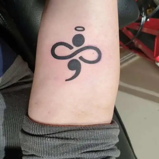 semicolon trinity tattoo