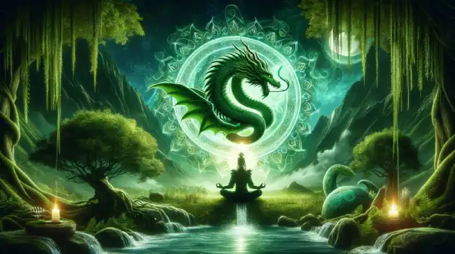 What Does the Green Dragon Symbolize in Spiritual Practice?